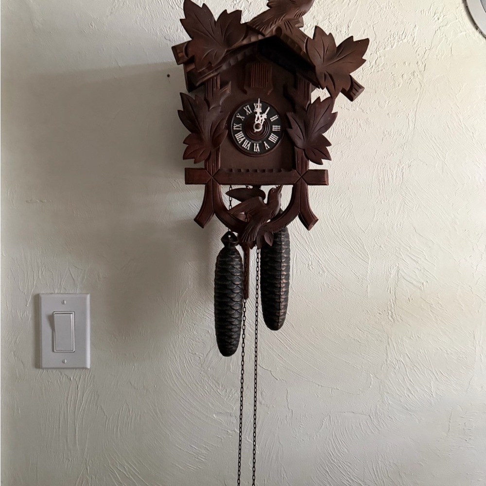 Rustic Brown Cuckoo Wall Clock